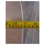 Round Whitewashed Table with (4) Cane Woven Back Chairs