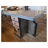 Rustic Rectangle Table with (4) Bar Stools