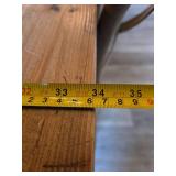 12ft Harvester Table With (12) Cross Back Chairs