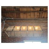 Modern Industrial Glass Panel Light Fixture
