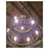 Industrial Double Ring Chandelier