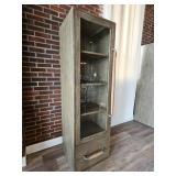 Modern Display Cabinet with Rope-Wrapped Handles