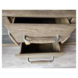 Industrial Display Shelf with Rope-Wrapped Handles