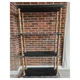 4-Tier Wooden Spindle Display Shelf
