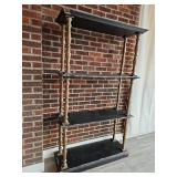 4-Tier Wooden Spindle Display Shelf