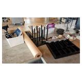 Cash Register with Light Bulbs and Office Supplies