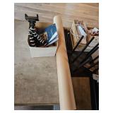 Cash Register with Light Bulbs and Office Supplies