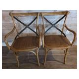 French Country X-Back Dining Chairs - Set of 3