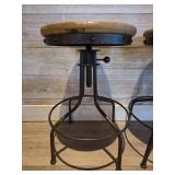 Industrial Adjustable Height Bar Stools - Set of 4