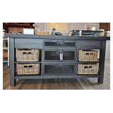 Industrial Style Storage Console Table