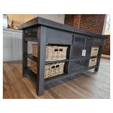 Industrial Style Storage Console Table