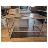 Commercial Stainless Steel Prep Table with Utensil Holder