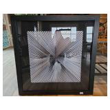 Modern Black Frame With Ribbon Art Design