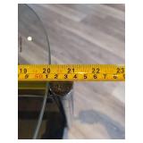 Decorative Metal Basket Stand and Glass Side Table