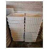 White Ceramic Rectangular Quiche Dishes - Set of 24