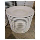 White Restaurant Dinner Plates - Set of 17