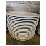 Superior White Restaurant Dinner Plates - Set of 19