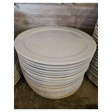 Superior White Restaurant Dinner Plates - Set of 19
