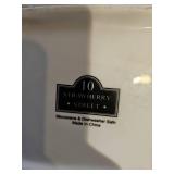 10 Strawberry Street Square White Appetizer Plates - Set of 3