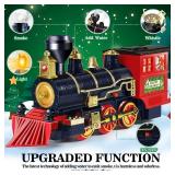 BainGesk Train Set, Christmas Train Set with Steam, Light and Sounds, Electric Train Toy for Boys & Girls, Christmas Train Set for Under The Tree, Gifts for 3 4 5 6 7 8 Year Old Kids