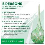 Plant Watering Globes Set of 6 - Small Glass Self Watering Bulbs Up to 5 Days of Irrigation - for Indoor & Outdoor Plants - Multicolor, Automatic, Glass Watering Bulbs for Daily Use, Watering Devices