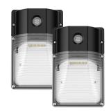 JC-LGL 30W LED Wall Pack Light with Dusk to Dawn Sensor, 3600LM, 5000K Daylight, 120Vac Led Porch Lights, IP65 Waterproof Outdoor Security Lighting for Garage Warehouse Garden, ETL Certified, 2 Pack