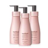 Method Premium Foaming Hand Wash, Vanilla + Raspberry, Reusable Pink Aluminum Bottle, 10 fl oz (Pack of 3)