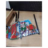 Christmas train decorations for yard with poles