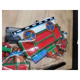 Christmas train decorations for yard with poles