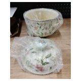 XJL 20cm Floral Enamel Cookware Set