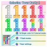 imprsv 3FT Colorful Marquee Letters D, 18 Colors Large Light up Letters Alphabet Sign with Remote, Big Marry Me Sign, Birthday Party Decorations Anniversary Wedding Decoration