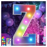 imprsv 3FT Colorful Marquee Letters Z, 18 Colors Large Light up Letters Alphabet Sign with Remote, Big Marry Me Sign, Birthday Party Decorations Anniversary Wedding Decoration