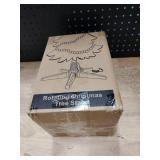 Blissun 360-Degree Rotating Adjustable Christmas Tree Stand, Suitable for Up to 7.5 Feet Artificial Christmas Trees, Dark Green