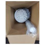 MR.SIGA Toilet Bowl Brush and Holder, Premium Quality, with Solid Handle and Durable Bristles for Bathroom Cleaning, White, 1 Pack