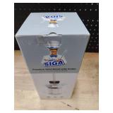 MR.SIGA Toilet Bowl Brush and Holder, Premium Quality, with Solid Handle and Durable Bristles for Bathroom Cleaning, White, 1 Pack