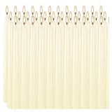 YOROXRG 36 Pack Ivory White Taper Candles, 7-8 Hours Burn Time, Unscented, Smokeless and Dripless, 0.8 x 10 Inch Dinner Candle Set for Household, Wedding, Party and Home DÃ©cor Candlesticks