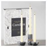 YOROXRG 36 Pack Ivory White Taper Candles, 7-8 Hours Burn Time, Unscented, Smokeless and Dripless, 0.8 x 10 Inch Dinner Candle Set for Household, Wedding, Party and Home DÃ©cor Candlesticks