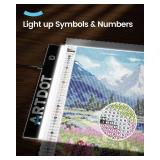 ARTDOT A4 LED Light Pad for Diamond Painting Kits for Adults, USB Powered Adjustable Brightness Diamond Art Light Board with Accessories