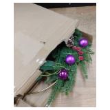 Suncalla 1 Set Advent Wreath with 5 Flameless Candle (Pink Purple White) and Timer Remote Control, 1 Advent Wreath Candle Holder, 1 LED Strings for Holiday Party Decor(Classic,20 Inch)