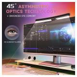 ONWAY Curved Monitor Light Bar with Wireless Remote,Monitor Light Bar with Auto-Dimming and Camera Base,Applicable to All Screens. No Screen Glare,for (RGB)