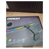 ONWAY Curved Monitor Light Bar with Wireless Remote,Monitor Light Bar with Auto-Dimming and Camera Base,Applicable to All Screens. No Screen Glare,for (RGB)