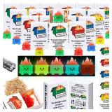 Realspring 25 Sets Luminous Dumpster Fiery Anxiety Relief Gift Bulk Emotional Dumpster Flame Support Affirmation with Box Breathing Gifts for Coworker Team Employee Valentines Party Favor (Multicolor)