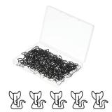 PATIKIL 50 pcs Paper Clip, Cat Shape Paper Clip Small Cute Rust-Proof Metal Strong Durable Bulk for Office Home, 31mm, Black