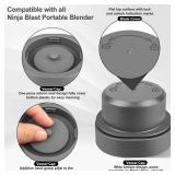 foboko Blade Cover and Vessel Cap for Ninja Blast Portable Blender BC100 Series and BC151 Series, Accessories, Replacement Parts, Leakproof, Dishwasher Safe, Food Grade. Grey