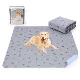 Dog Pee Pad Washable 65x48 Large, Fast Absorption Reusable Puppy Pads, Waterproof Pet Training Pads,Non-Slip Bone Print Whelping Pad for Dog Playpen, Incontinence, Housebreaking