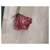 Christmas Glitter Twigs 24pcs Artificial Pine Tree Picks for Christmas Tree Ornaments fillers, DIY Xmas Wreath, Crafts, Garland, Holiday, Party, Wedding and Home Decoration (Red)