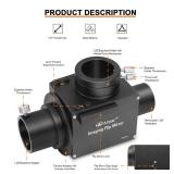 Alstar 1.25 Inch Flip Mirror for Telescope with Eyepiece Adapter, Suitable for Both Telescope Eyepiece & Camera Telescope, Precise Focusing & Object Centering Tool for Astrophotography CCD Cameras