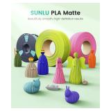 Matte PLA Filament 1.75mm Army Green Color, 1kg(2.2lbs) SUNLU 3D Printer Filament, Smooth Matte Finish, Less Brittle, Reduced Layer Line Appearance, Olive Green