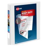 Avery Heavy-Duty View 3 Ring Binder, 1\" One Touch EZD Rings, 275-Sheet Capacity, 1.4 Inch Wide Spine, Great for Home, School Supplies, Office, or Organization Needs, 1 White Binder (79199)