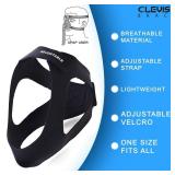 Adjustable Anti Snoring Chin Strap for CPAP Users - Breathable Snore Stopping Device Face Mask Bandage Keeping Mouth Closed - Chin Strap for Snoring for Men and Women (Purple)